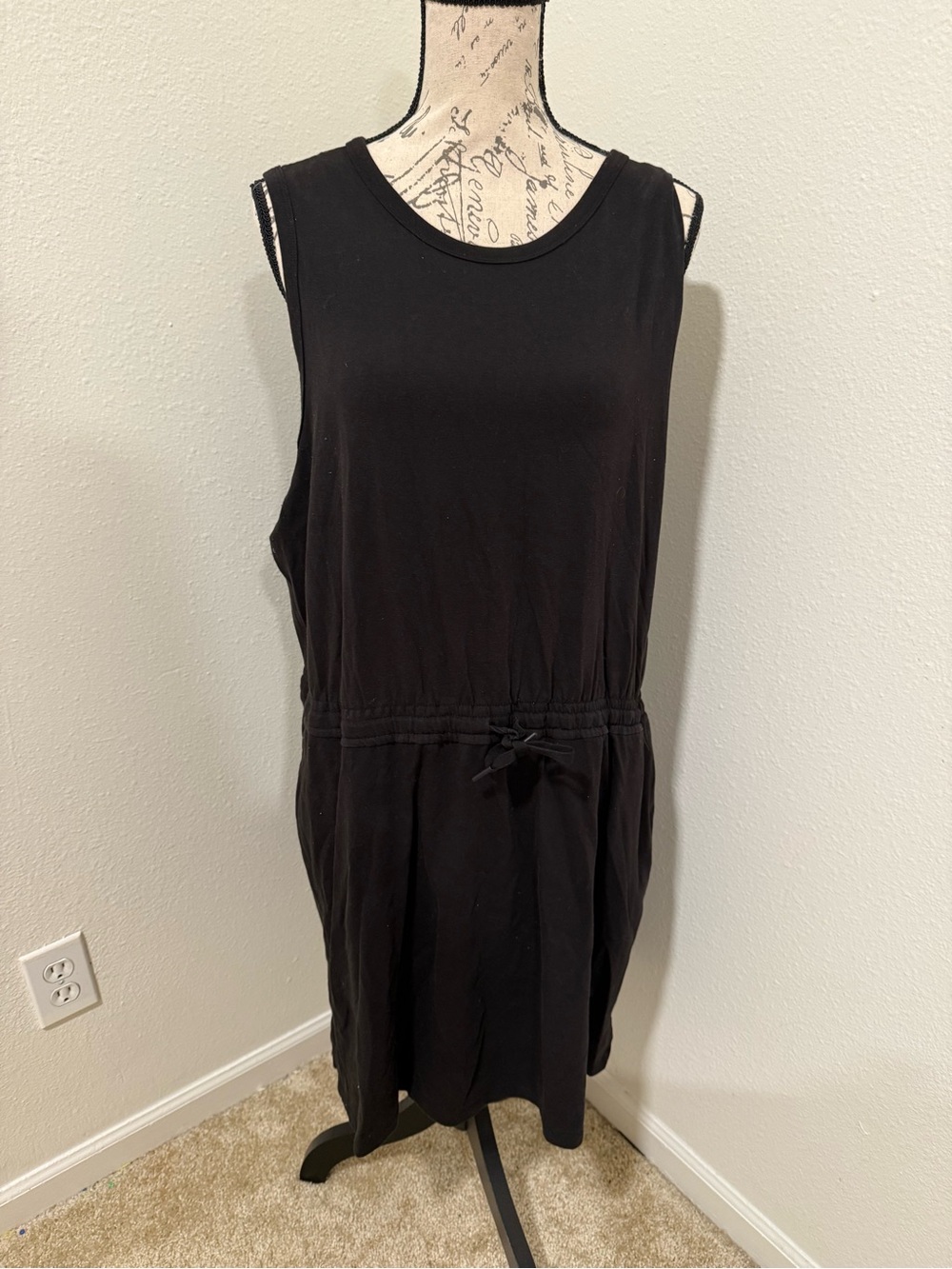 Members mark 2X tank black dress tie bow